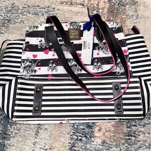 Disney Black and White Tote with Pink Accents